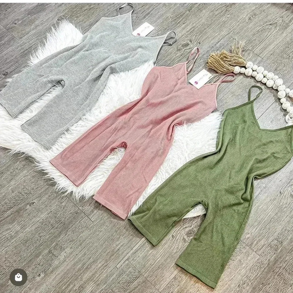 surelymine Pants - 38. Seamless Fitted Ribbed Romper